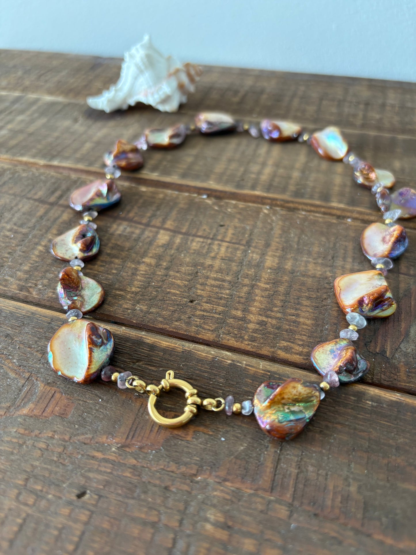 Collier THALLA Rose/brun