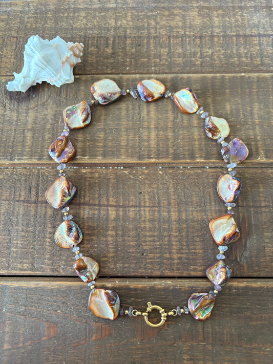 Collier THALLA Rose/brun